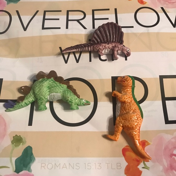 Lot of 3 Vintage Colorful Dinosaur Brooches Lapel Pins New Old Stock - Picture 14 of 14